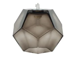 Sale TOSEL Suspensión ,vidrio,Negro ,A77xD 18x P 18cm Gris antracita