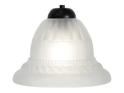 TOSEL Lámpara Suspendida-Suspensión ,vidrio, ,A68x D 17xP17cm Negro