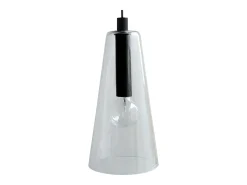 TOSEL Suspensión ,vidrio, ,A 94xD 25x P 25cm Negro Discount