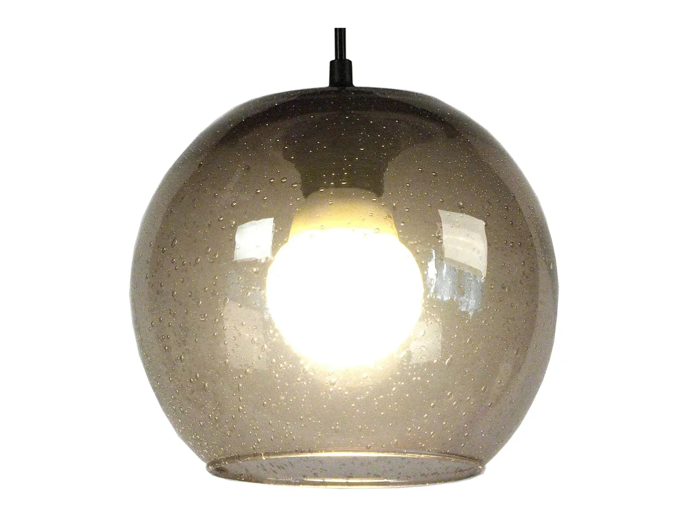 TOSEL Suspensión ,vidrio, , A77xD20xP 20cm Negro Outlet