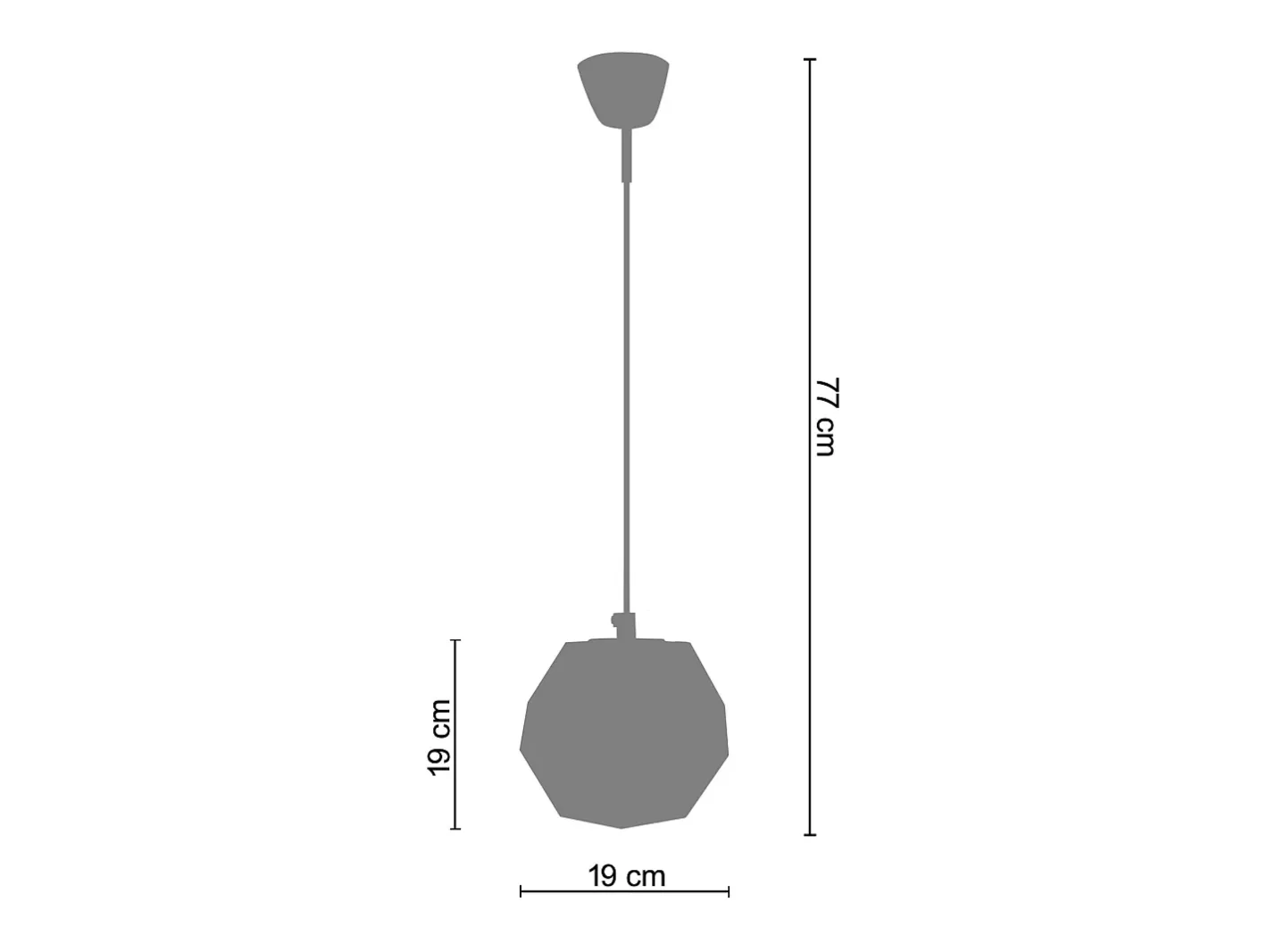 Best TOSEL Suspensión ,vidrio,, A 77xD19xP19cm Rojo