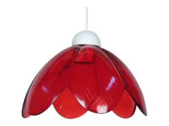 TOSEL Suspensión ,vidrio,,A75xD25xP25cm Rojo