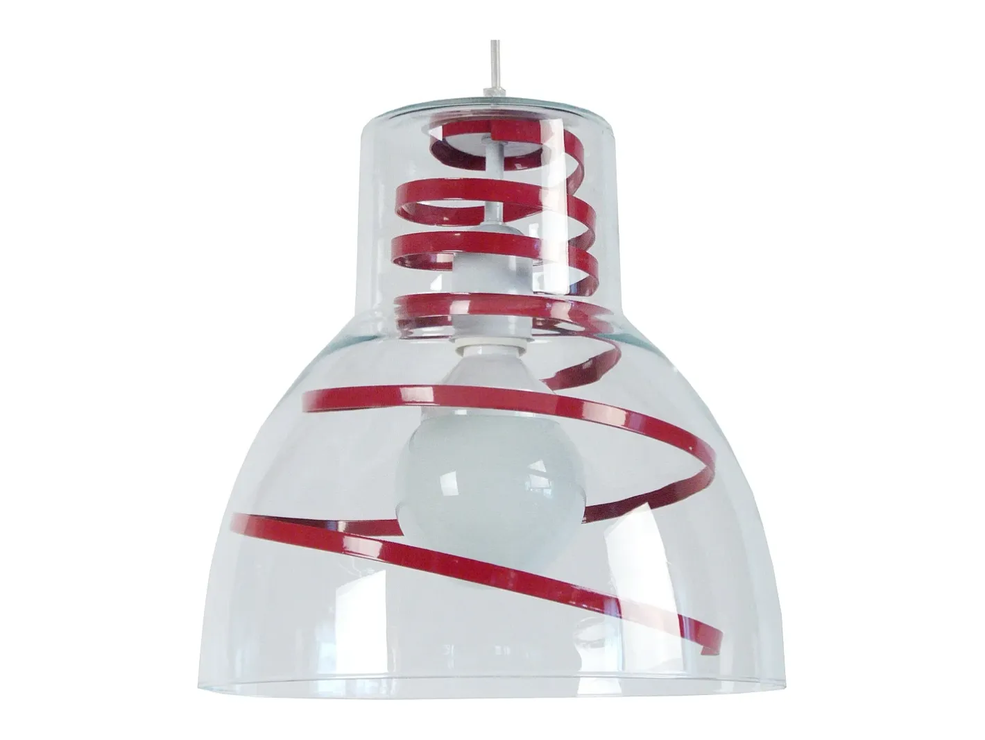 TOSEL Lámpara Suspendida-Suspensión ,vidrio-,,A90xD30xP30cm Rojo