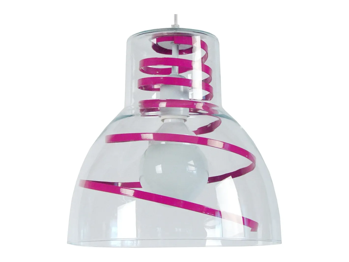 TOSEL Lámpara Suspendida-Suspensión ,vidrio, ,A90xD 30xP30cm Rosa