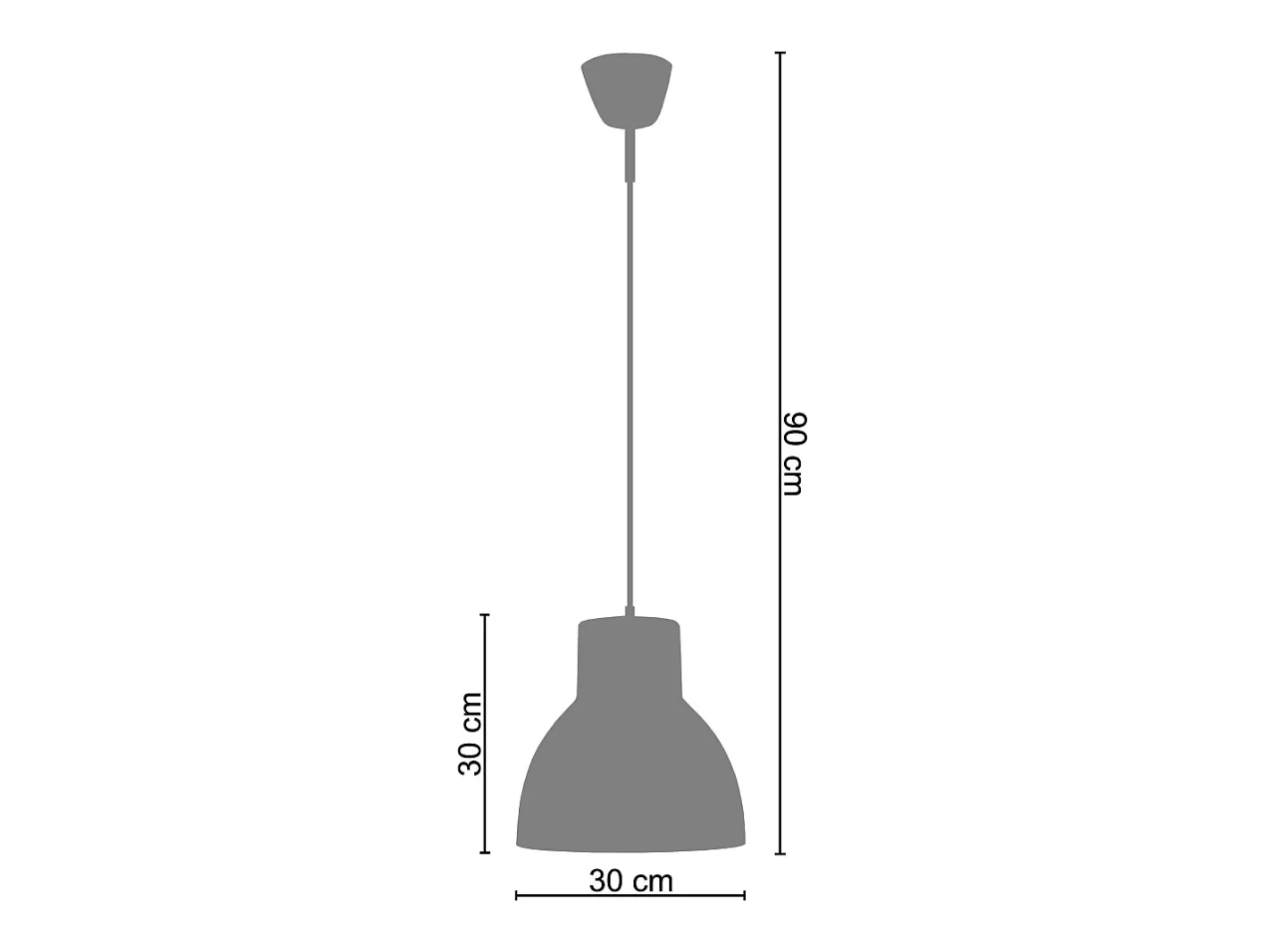 TOSEL Lámpara Suspendida-Suspensión ,vidrio, ,A90xD 30xP30cm Rosa