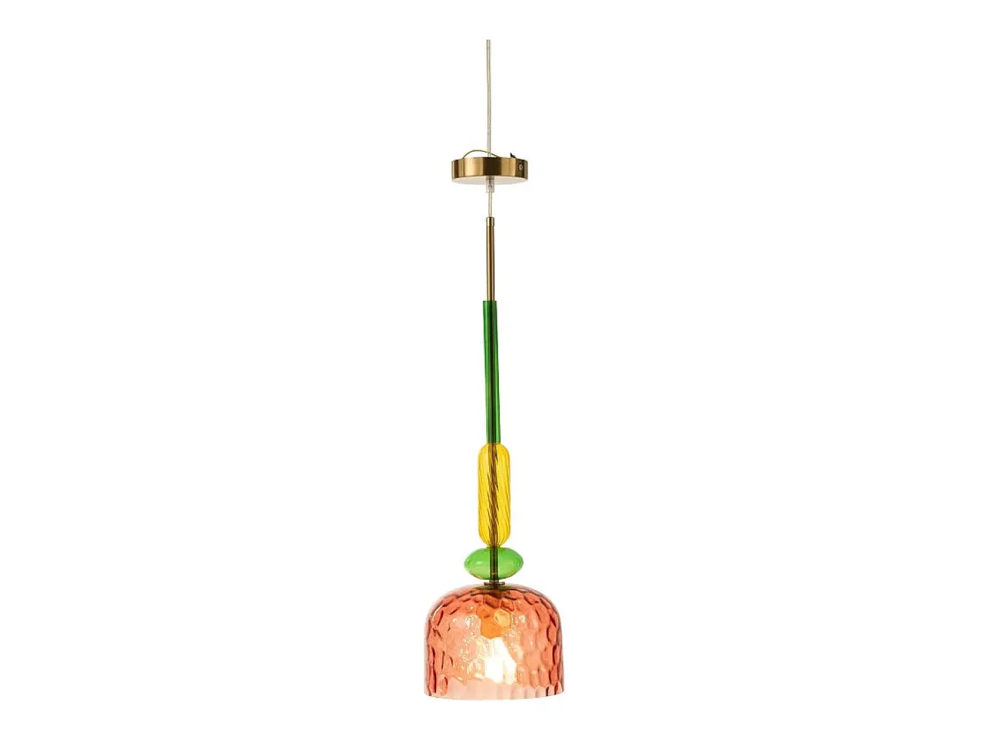 J-Line Suspensión de vidrio de 160x20x20 cm Multicolor