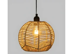 Atmosphera Lámpara Suspendida-Suspensión en cuerda natural 24 x 18 cm Beige