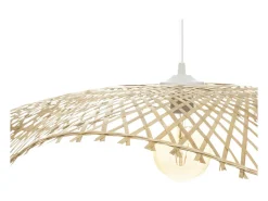 Atmosphera Lámpara Suspendida-Suspensión tipo sombrero de paja Beige