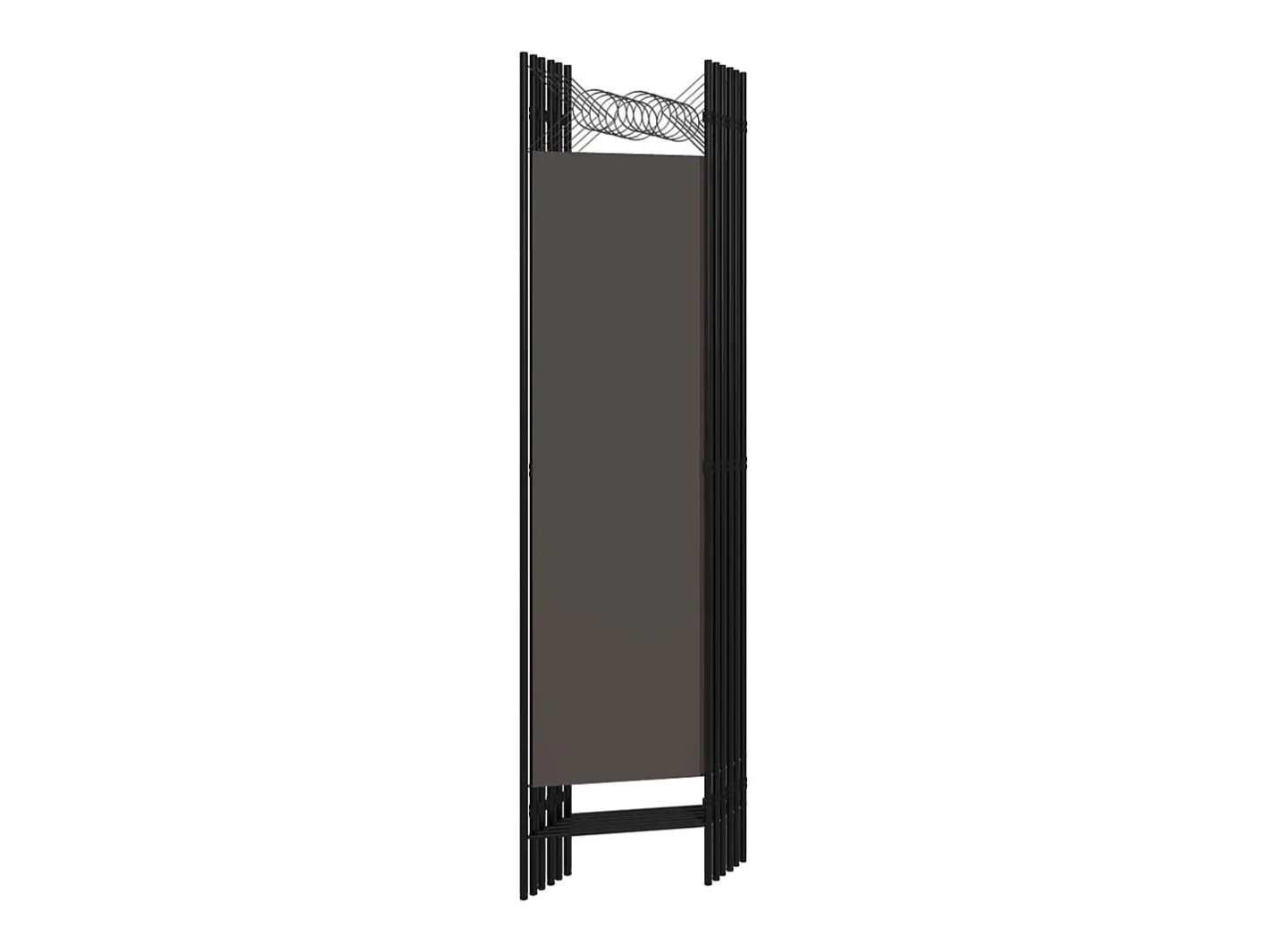 Biombo-Tabique divisorio antracita de 6 paneles 240x180 cm Gris