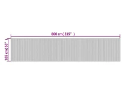 Tabique divisorio 165x800 cm bambú Blanco Best