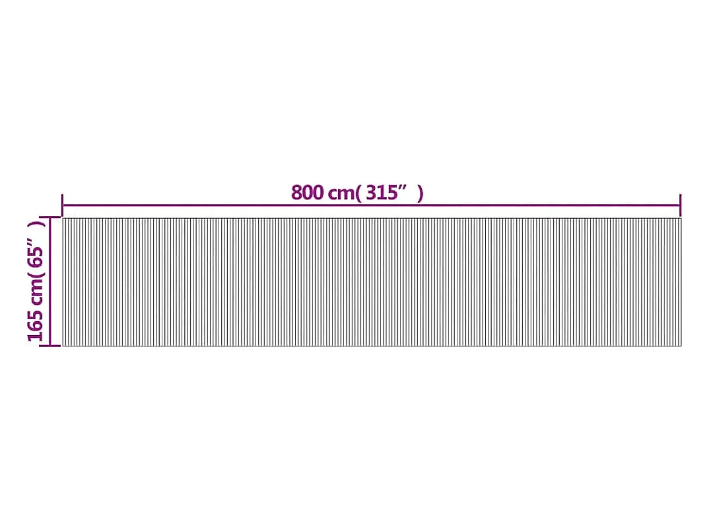 Tabique divisorio 165x800 cm bambú Blanco Best
