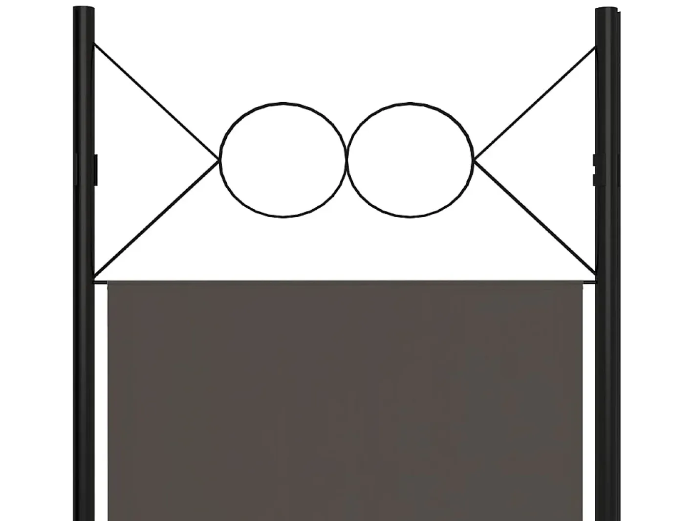 Tabique divisorio de 3 paneles Antracita 120x180 cm Gris New