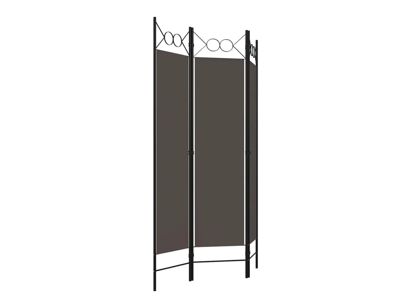 Tabique divisorio de 3 paneles Antracita 120x180 cm Gris New