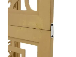 Tabique divisorio de 4 paneles en madera maciza de paulownia marrón Marru00f3n Online
