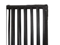 Online Tabique divisorio de 5 paneles de mimbre de resina negra Negro