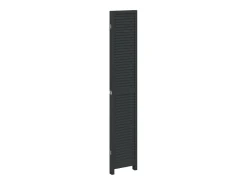 Tabique divisorio de 4 paneles en madera maciza de paulownia negra Negro Online