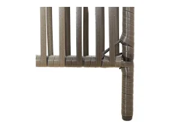 Biombo-Tabique divisorio de 5 paneles de mimbre de resina Gris