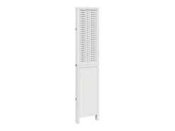 Tabique divisorio de 3 paneles en madera maciza de paulownia blanca Blanco Clearance