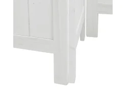 Tabique divisorio de 3 paneles en madera maciza de paulownia blanca Blanco Clearance