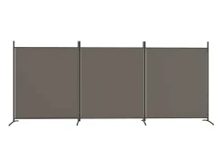 Sale Tabique divisorio de 3 paneles Antracita 525x180 cm Tejido Gris