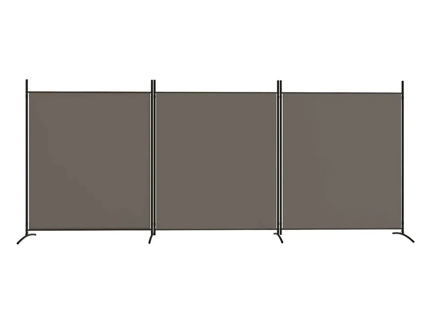 Sale Tabique divisorio de 3 paneles Antracita 525x180 cm Tejido Gris