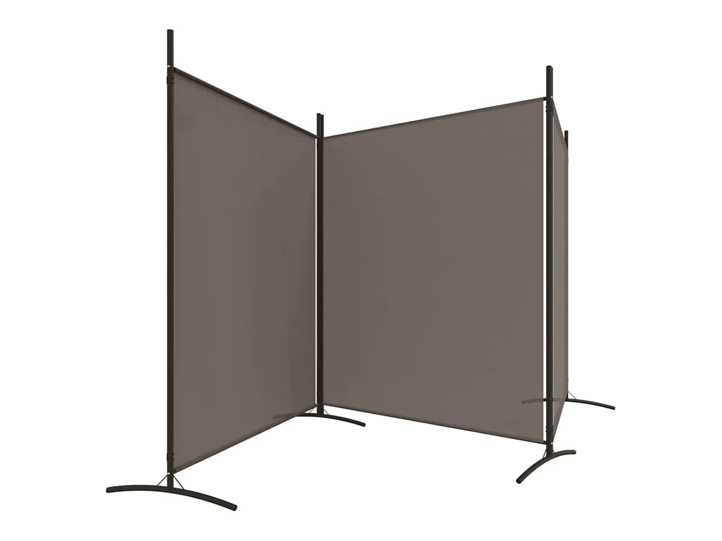 Sale Tabique divisorio de 3 paneles Antracita 525x180 cm Tejido Gris