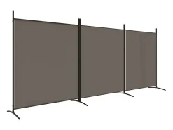 Sale Tabique divisorio de 3 paneles Antracita 525x180 cm Tejido Gris
