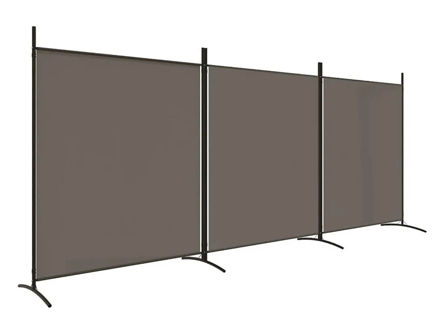 Sale Tabique divisorio de 3 paneles Antracita 525x180 cm Tejido Gris