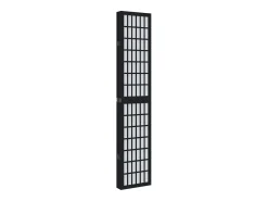 Tabique divisorio de 6 paneles en madera maciza de paulownia negra Negro
