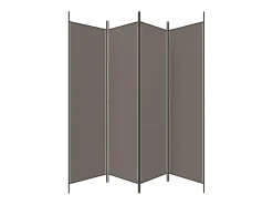 Sale Tabique divisorio de 4 paneles Antracita 200x220 cm Tejido Gris
