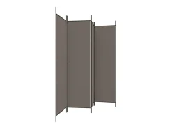 Sale Tabique divisorio de 4 paneles Antracita 200x220 cm Tejido Gris