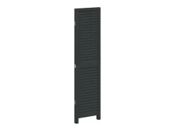 Outlet Tabique divisorio de 3 paneles en madera maciza de paulownia negra Negro
