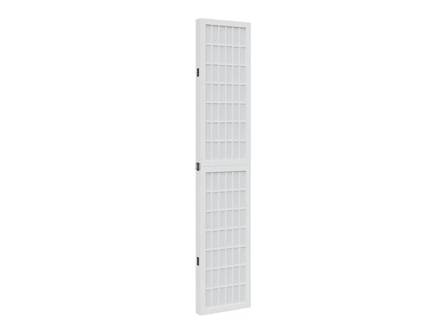 Tabique divisorio de 4 paneles en madera maciza de paulownia blanca Blanco New