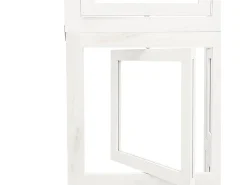 Tabique divisorio de 6 paneles en madera maciza de paulownia blanca Blanco Clearance