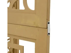 Tabique divisorio de 6 paneles en madera maciza de paulownia marrón Marru00f3n Outlet