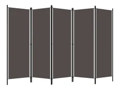 Hot Tabique divisorio de 5 paneles Antracita 250x180 cm Gris