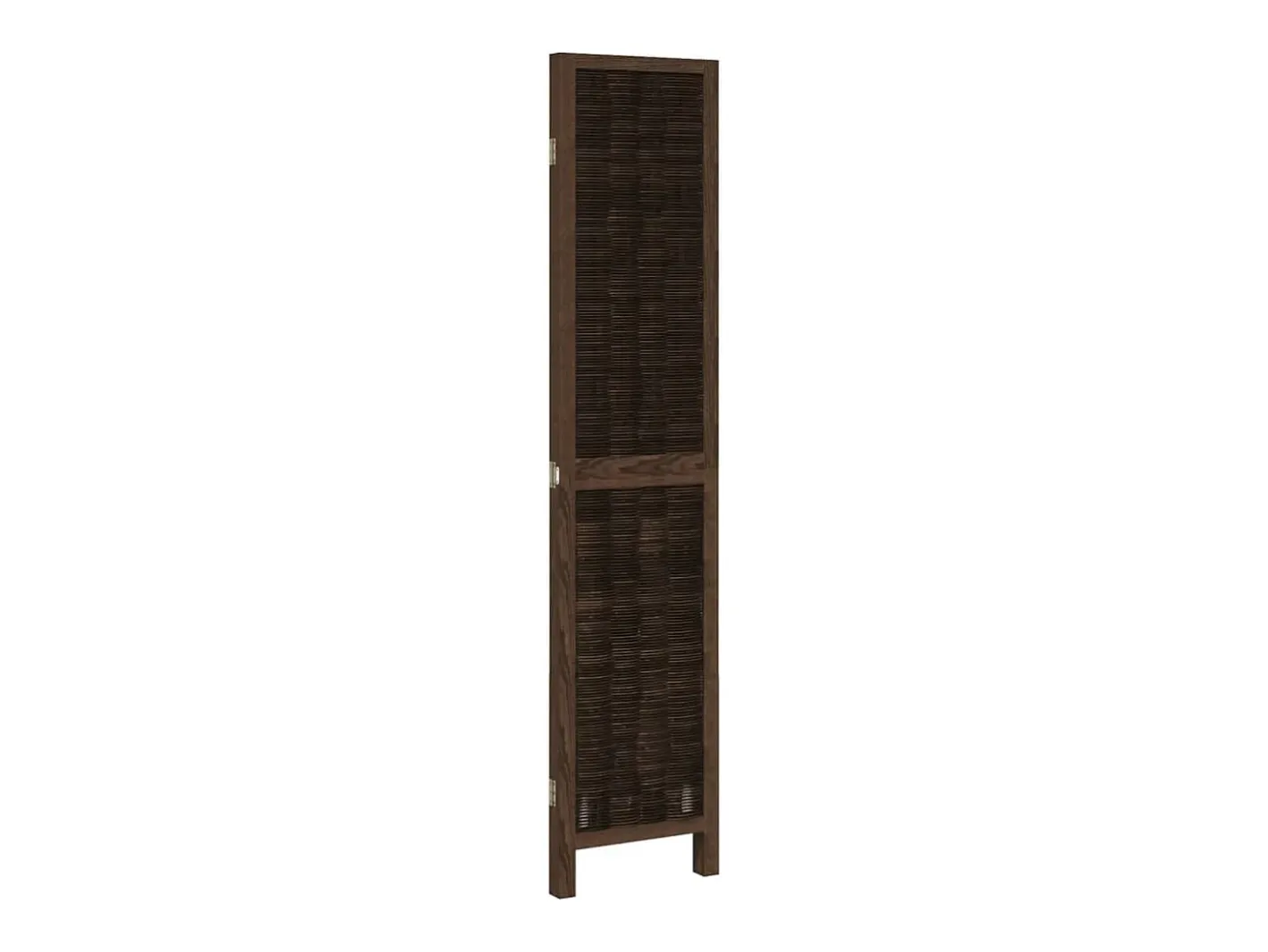 Tabique divisorio de 3 paneles en marrón oscuro fabricado en paulownia maciza Marru00f3n Clearance