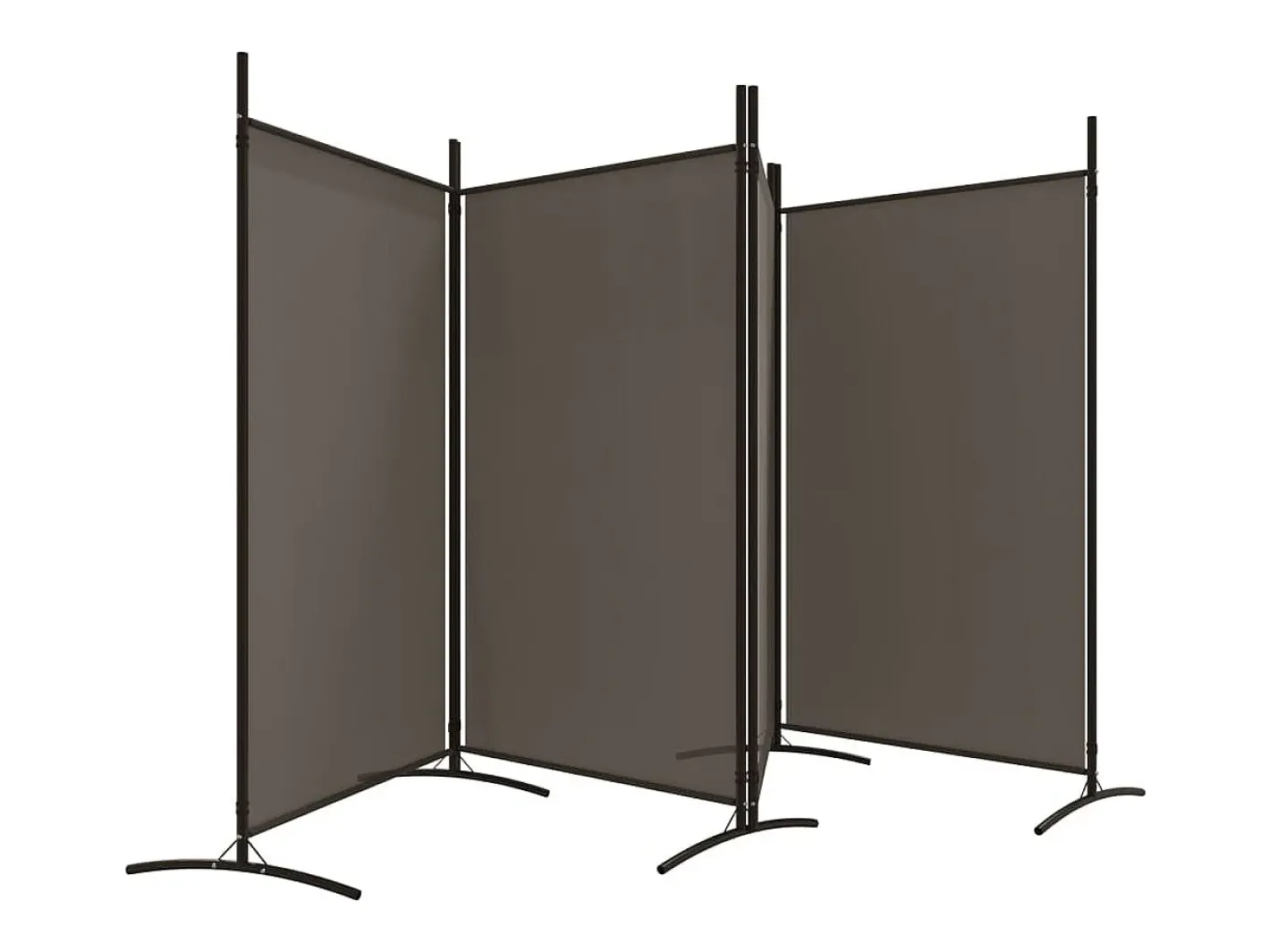 Tabique divisorio de 4 paneles Antracita 346x180 cm Tejido Gris Hot