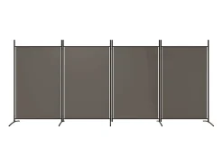 Tabique divisorio de 4 paneles Antracita 346x180 cm Tejido Gris Hot