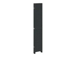 Tabique divisorio de 6 paneles en madera maciza de paulownia negra Negro Outlet