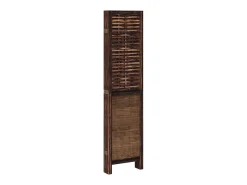 Tabique divisorio de 6 paneles en color marrón oscuro fabricado en paulownia maciza Marru00f3n Clearance