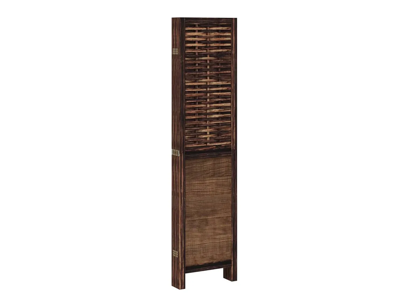 Tabique divisorio de 6 paneles en color marrón oscuro fabricado en paulownia maciza Marru00f3n Clearance