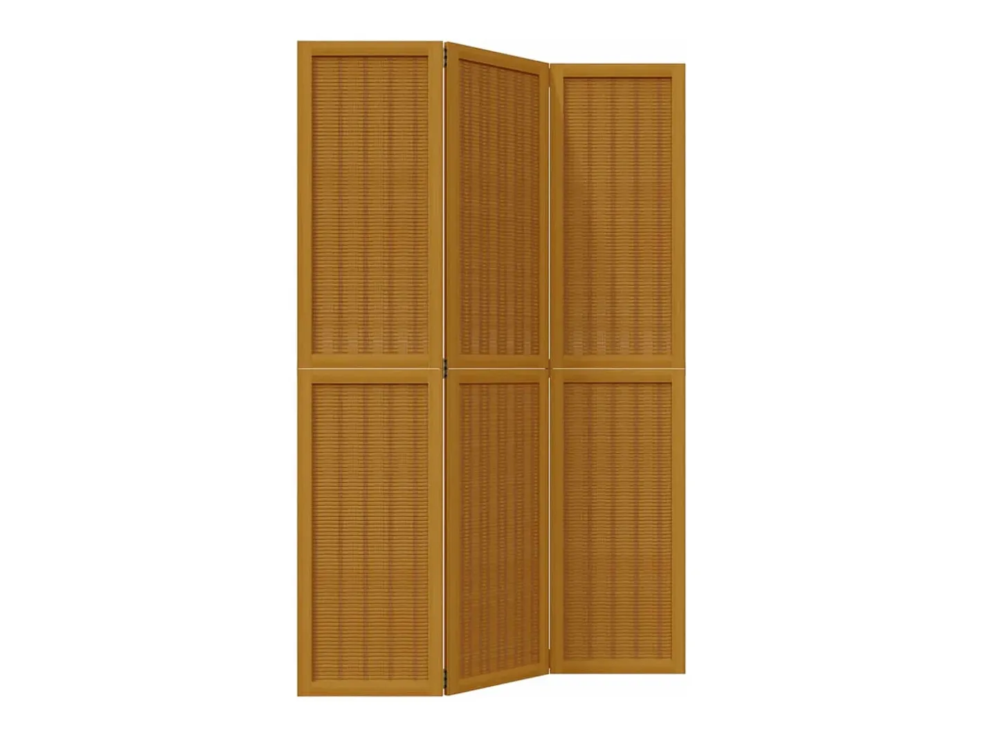 Tabique divisorio de 3 paneles en madera maciza de paulownia marrón Marru00f3n Hot