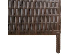 Tabique divisorio de 5 paneles de mimbre de resina marrón Marru00f3n