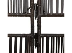 Tabique divisorio de 5 paneles de mimbre de resina marrón Marru00f3n Sale