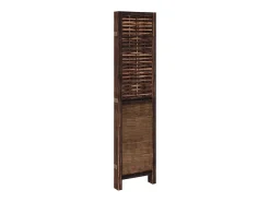 Best Tabique divisorio de 5 paneles en marrón oscuro fabricado en paulownia maciza Marru00f3n