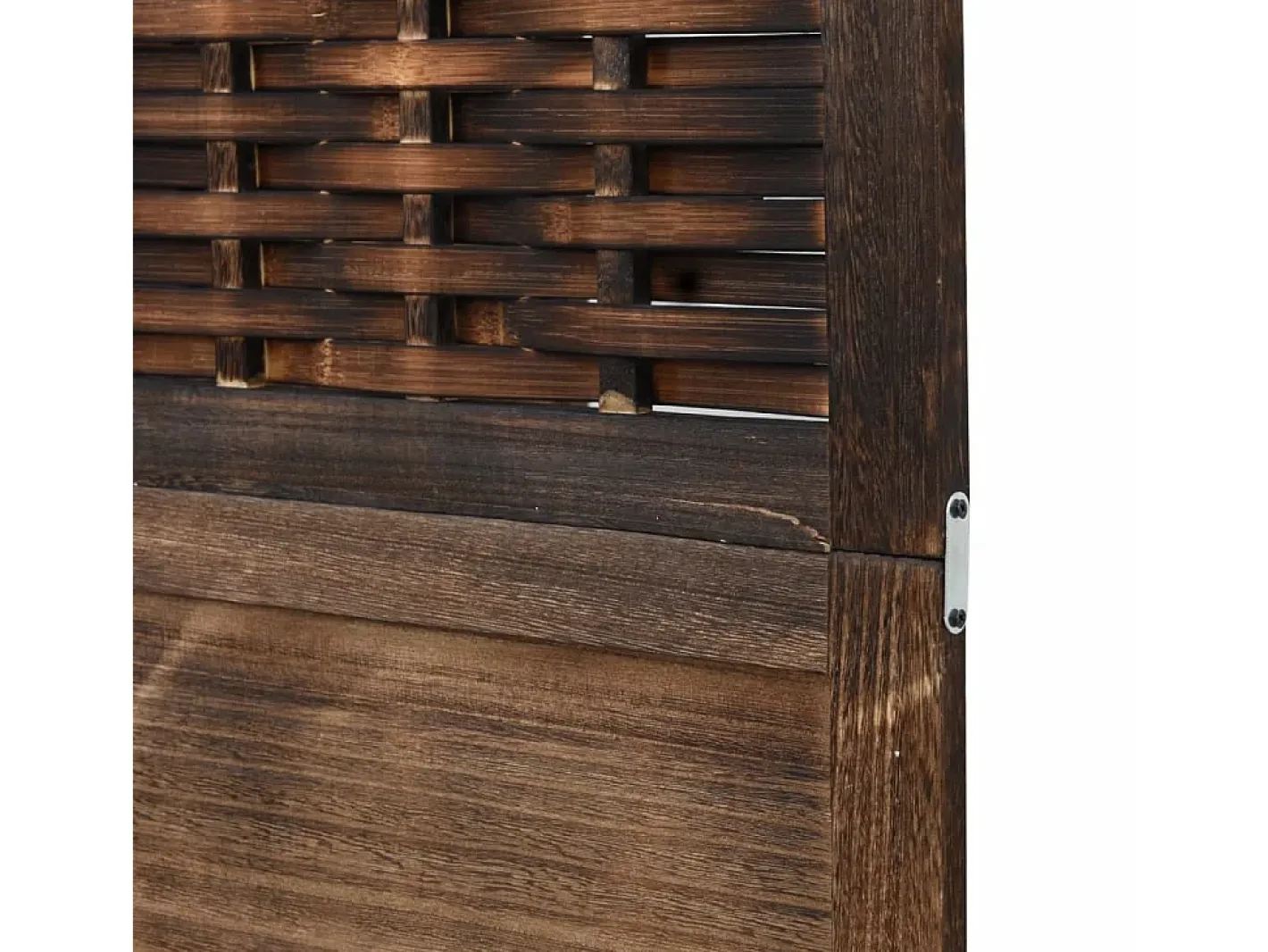 Best Tabique divisorio de 5 paneles en marrón oscuro fabricado en paulownia maciza Marru00f3n