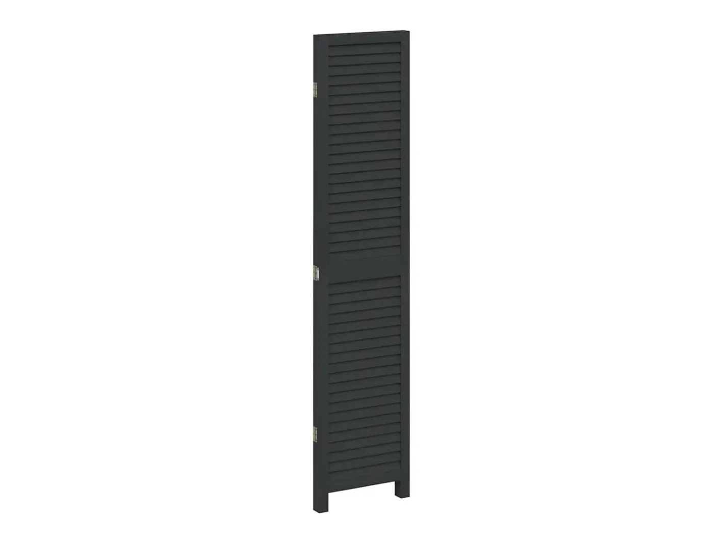 Tabique divisorio de 3 paneles en madera maciza de paulownia negra Negro Discount