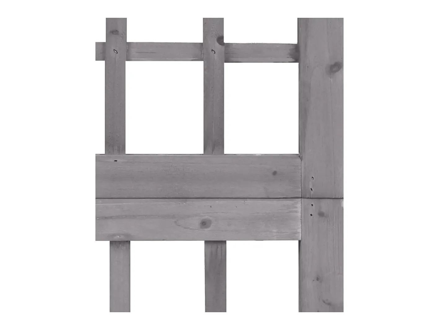 Tabique divisorio de 6 paneles/celosía de madera maciza de abeto Gris Discount