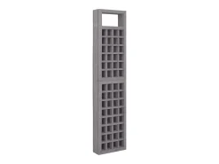Tabique divisorio de 6 paneles/celosía de madera maciza de abeto Gris Discount